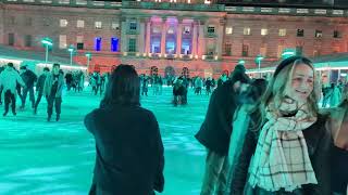 Somerset House  Christmas Ice Staking  London [upl. by Ttehr]