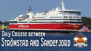 DAY CRUISE from STRÖMSTAD SWEDEN to SANDEFJORD NORWAY on MS Oslofjord [upl. by Brannon]