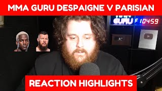 THE MMA GURU UFC 299 Robelis Despaigne v Josh Parisian Fight Reaction Highlights [upl. by Colon]