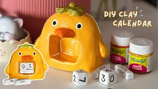 🐥❤️DIY Clay Calendar Tutorial  StepbyStep Guide [upl. by Analram]