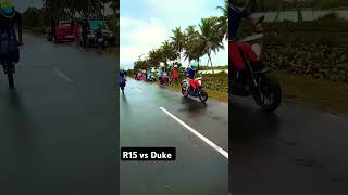 R15 vs Duke stoppi Duke girte girte bachektmduke gixer ktmracingdukeconceptr15v3 ktmoffroad [upl. by Moffit]