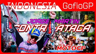 MotoGP Indonesia Jorge Martín más líder podio de Pedro Acosta [upl. by Deraj779]