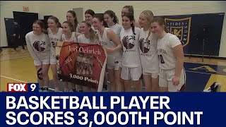 CrosbyIrontons Tori Oehrlein scores 3000th point [upl. by Intruoc]