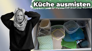 Küche ausmisten Teil 1 Vorräte entrümpeln Tupperware organisieren und KrimskramsLade ausmisten [upl. by Kcirdahs]