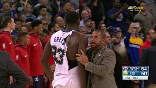 Draymond Green and Bradley Beal Get Ejected For Fighting During Warriors vs Wizards [upl. by Louise]