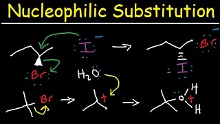 Nucleophilic Substitution Reactions  SN1 and SN2 Mechanism Organic Chemistry [upl. by Dorlisa]