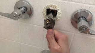 How to repair replace 3 way Shower Faucet Diverter  FAST amp EASY [upl. by Aillimat]