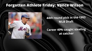 Forgotten Athlete Friday 119 Vance Wilson [upl. by Limay]