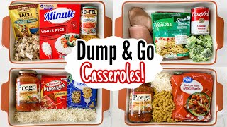 DUMP amp GO CASSEROLES  5 Super Quick amp EASY Casserole Dinner Recipes  Julia Pacheco [upl. by Yrag176]