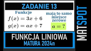 Funkcja liniowa  zadanie maturalne [upl. by Jordain]