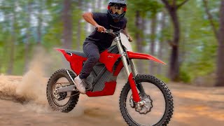 The Worlds Most Powerful Electric Dirt Bike  2023 Stark Varg ALPHA First Ride [upl. by Irita]