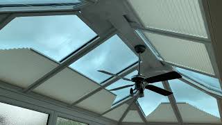 Motorised conservatory roof blinds fitted in north Wales [upl. by Button686]