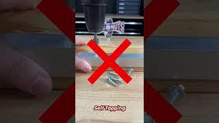 Self Tapping Screws VS Self Drilling Screws fasteners diy garage fabrication asmr mechanic [upl. by Anuait123]