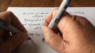 Ambidextrous Simultaneous Mirrored Hand Writing Demonstration [upl. by Meras]