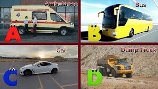 Vehicles ABC Song for Todders  Phonics for Kids  Alphabet Letters  Learn ABC for Kids [upl. by Mackenzie285]