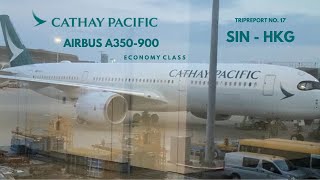 Cathay Pacific Singapore to Hong Kong Airbus A350900 [upl. by Ilona472]