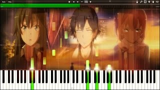 Oregairu Zoku  Last request Episode 13 BGMPiano  Synthesia tutorial  sheets [upl. by Shandee]