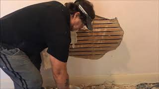 Large Hole in Lath and Plaster  wall repair [upl. by Imim]