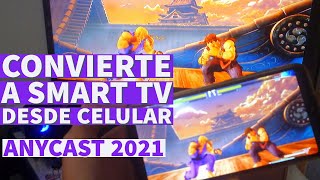 Convierte a Smart Tv con Celular  Anycast m100 4k android [upl. by Eirbua]