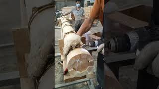 The process of strengthening the outer layer of wood load bearing columns [upl. by Ramsden153]