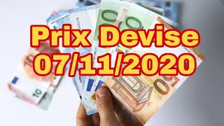 Prix deuro en algerie marché noir aujourdhui 07 Novembre 2020prix dollars dirham Dinars devises [upl. by Aitnyc892]