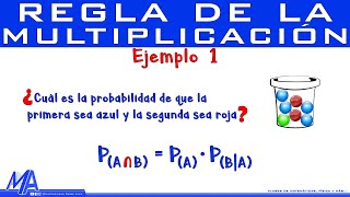 Regla de la multiplicación Probabilidad  Ejemplo 1 [upl. by Karolina]