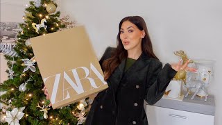 Zara HampM Mango Holiday Try On Haul [upl. by Ikir515]