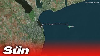 LIVE Tracker First Ukraine grain ship since start of war leaves Odesa amid Russian invasion [upl. by Isis]