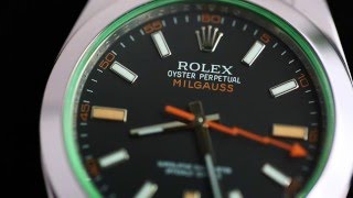 Rolex Milgauss Black Dial Green Crystal 116400V  CampC Hot Minute with a Watch [upl. by Robinett331]