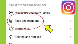 instagram Tags and mentions Setting [upl. by Silrac]