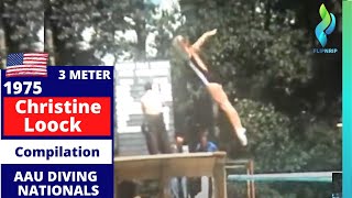 1975 Christine Loock AAU Diving Nationals Women 3 Meter Diving in the Woodlands TX [upl. by Myles]