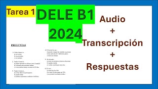 DELE B1 examen 1 2024 TAREA 1 DIFICIL [upl. by Nerual]