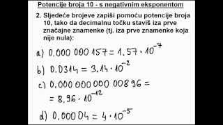 Potencije broja 10  s negativnim eksponentom Znanstveni zapis broja [upl. by Edelman]