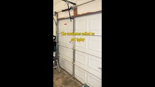 Broken Torsion Spring Garage Door Shorts Repair FixIt [upl. by Netsirk919]