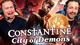 CONSTANTINE CITY OF DEMONS 2018 MOVIE REACTION FIRST TIME WATCHING DC Animated [upl. by Naujad]