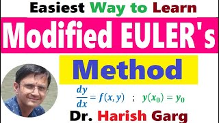 Modified Eulers Method  Easiest Way to Solve [upl. by Hutchison]