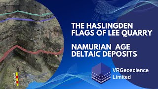 Lee Quarry Geology The Namurian age Upper Haslingden Flags [upl. by Schroth]