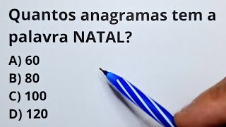 Questão de Anagramas para concurso‼️ Matemática [upl. by Winnie95]