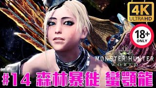 【MHW】14 森林暴徙蠻顎龍  Anjanaththe Berserker 4K60FPS 中文字幕 [upl. by Eittod]