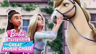 Barbie amp Barbie meet Pepper a champion horse jumper  Barbie Mysteries The Great Horse Chase [upl. by Dionysus]