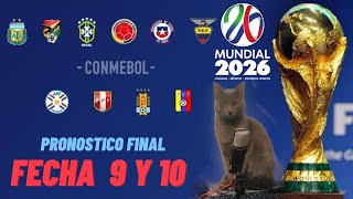 FECHA 9 Y 10 ELIMINATORIAS SUDMERICANAS │ANALISIS Y PRONOSTICOS │MUNDIAL 2026 [upl. by Maurise603]