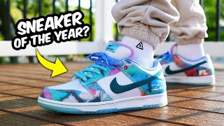 FUTURA Nike SB Dunk Low Bleached Coral REVIEW amp On Feet [upl. by Audly]