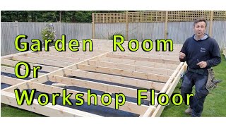 Garden room or workshop floor construction process the simple way [upl. by Aisek735]