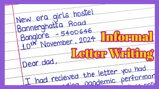 Informal letter writing in English How to write an informal letter in englishLetter for invitation [upl. by Ludvig]