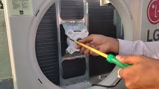 LG AC OUTDOOR BLDC FAN MOTOR CHANGE [upl. by Ahtnams]