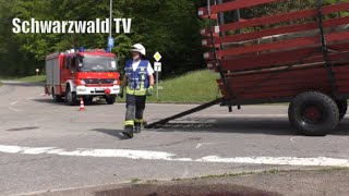 🚨🚒 Update MaiwagenUnfall in Kandern TraktorFahrer ohne Führerschein und Zulassung 01052024 [upl. by Niak577]