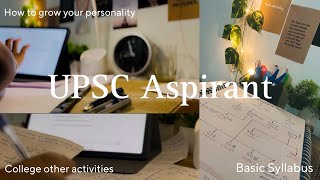 A Day with Upsc Aspirants 📚🌷 upsc basic syllabus college others activities  interview preparation [upl. by Ellevel]