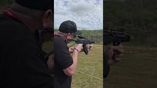 Shooting Full Auto Draco with LAF muzzle device  JMac booth Kalash Bash 2024 TEXAS [upl. by Hillel]