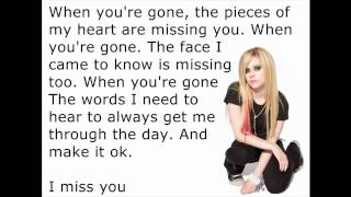 Avril Lavigne  When Youre Gone LyricsLetra [upl. by Hogle]