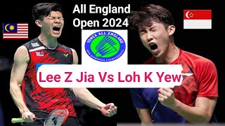 Lee Zii JiaMAL Vs Loh Kean YewSIN All England Open 2024 Badminton  R16 [upl. by Ful677]